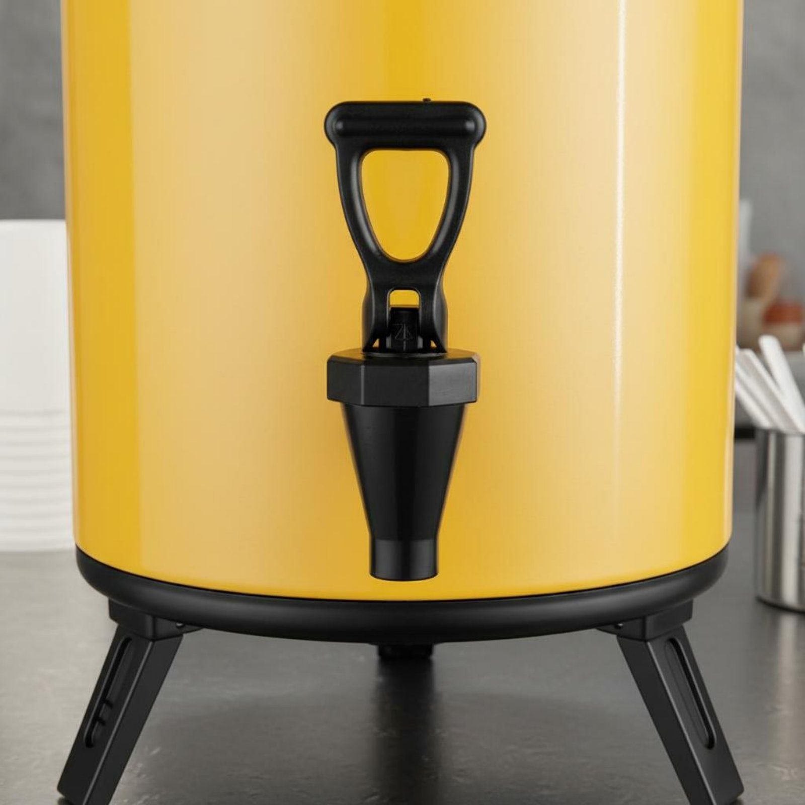 Cold Drink Dispenser - ミルクティー断熱容器ポータブルハンドルプロ仕様ミルクティー容器ホット＆コールドドリンクディスペンサー漏れ防止設計