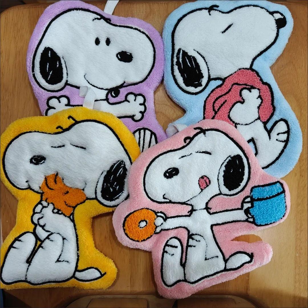 Commercial Kitchen Items - 2026年新作 かわいいスヌーピー 吊り下げ式ハンドタオル 漫画風キュートな吸水性コーラルフリース キッチン速乾 シャワー用品