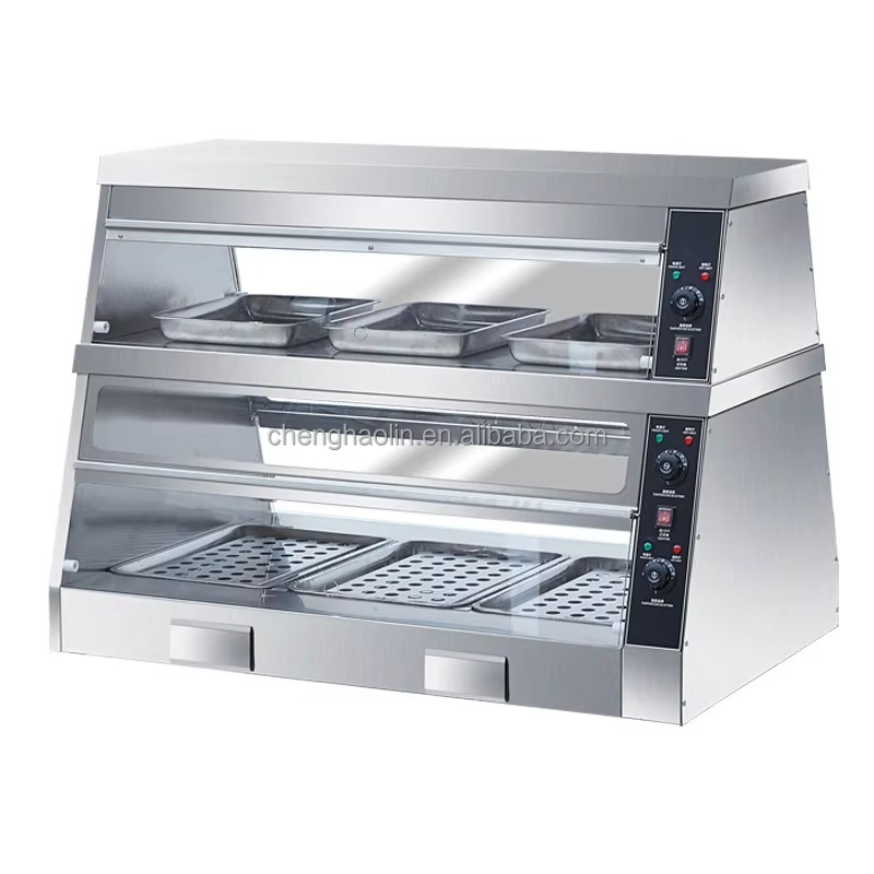 Commercial Kitchen Machinery - 食品保温用ハンバーガー・フライドチキン電気断熱式業務用デリカウンター陳列棚保温機