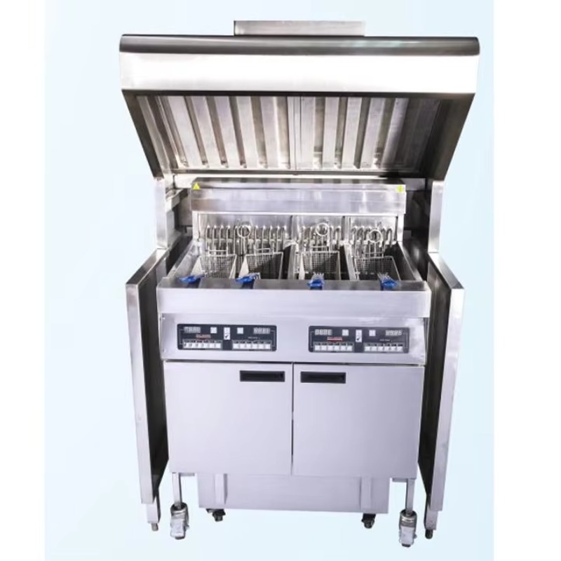 Commercial Kitchen Equipment - 業務用フロアタイプフードカバー、ファーストフードレストラン厨房機器向けカスタムステンレス鋼製造