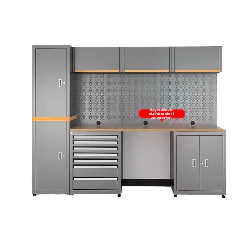 Commercial Kitchen Bench - 頑丈なモジュール式作業台ツールキャビネット冷間圧延鋼ガレージワークステーション6～8段引き出しカスタマイズ可能サポート