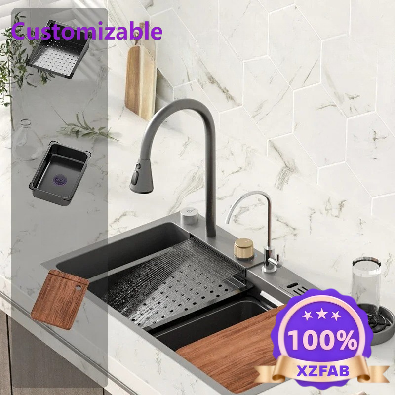 Commercial Quality Kitchen Faucet - 工場直販 2026年式 高品質キッチンシンク 蛇口付き ステンレス製 大型シングルスロット