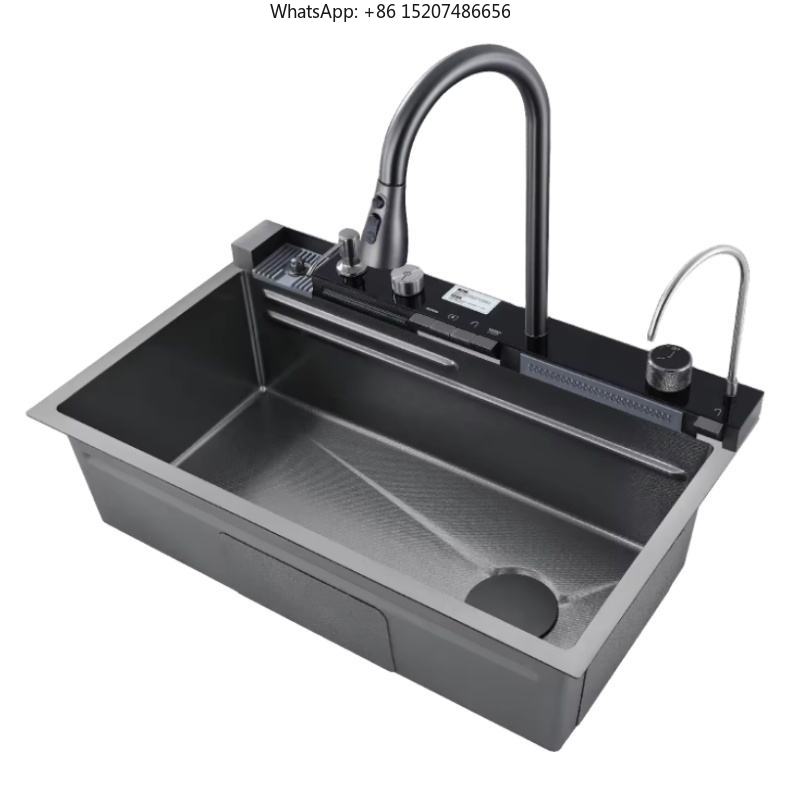 Commercial Quality Kitchen Faucet - 高品質キッチンシンク シングルボウル ステンレス製シンクセット 業務用ハンドメイドスマートシンク