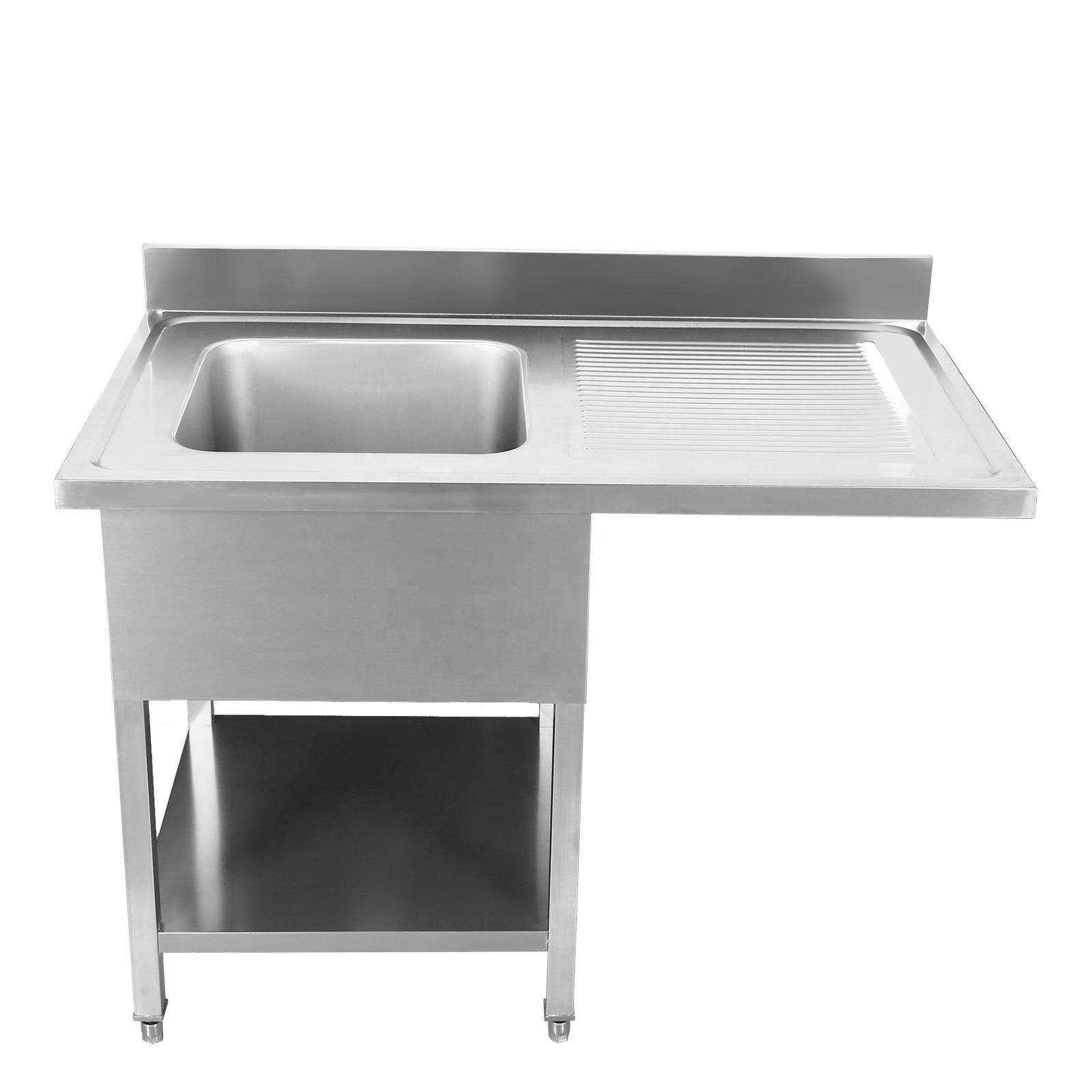 Commercial Kitchen Sink - ステンレス製作業台業務用キッチンシンクスチール製キッチンシンク（排水板付き）パキスタン製