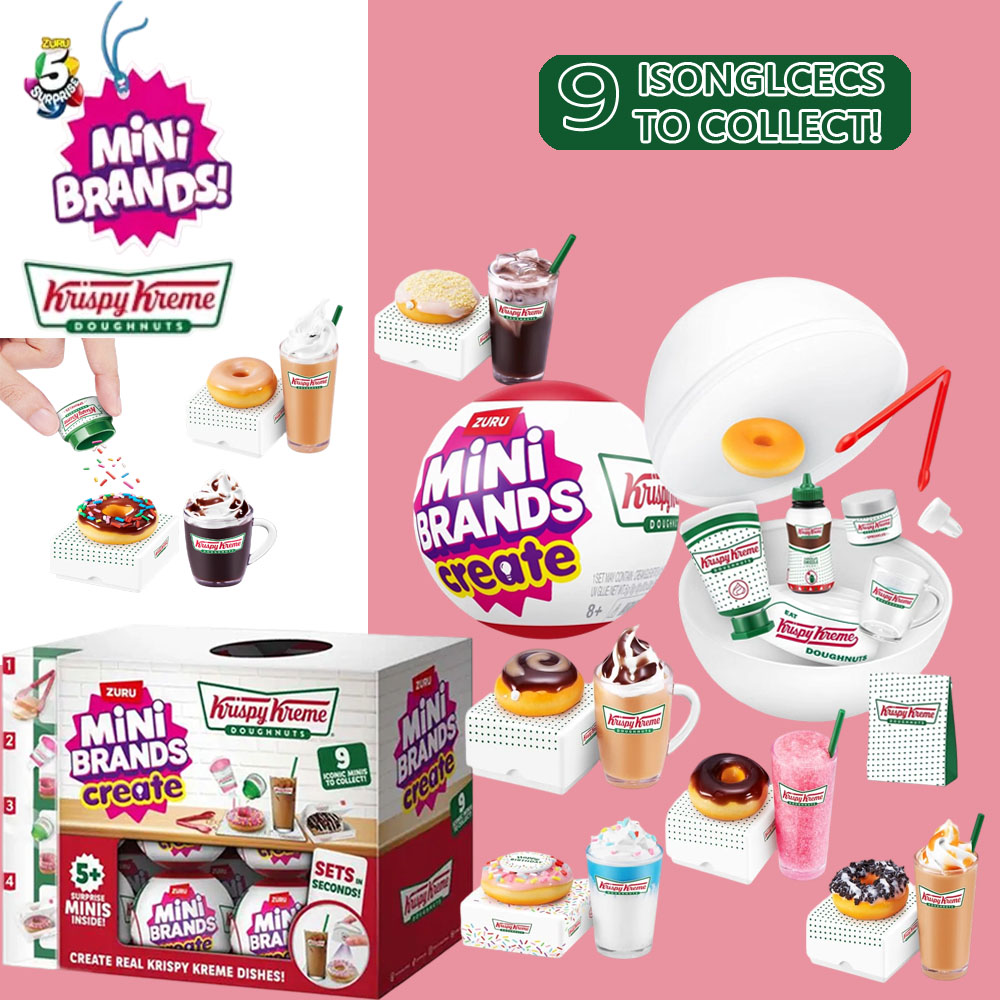 Commercial Kitchen Items - ズールミニブランド クリスピークレーム クリエイトシリーズ1 サプライズブラインドボックストイズ ミニフードドーナツ ミニチュアフード