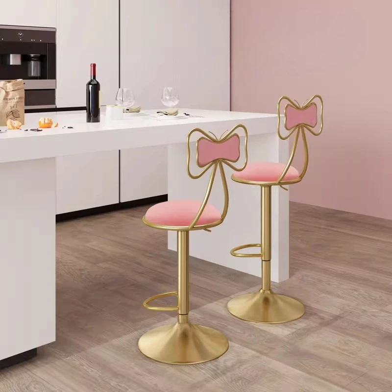 Commercial Kitchen Bench - インテリアホーム北欧レストラン家具キッチンバーベンチハイチェア背もたれ付きカウンタースツール回転椅子高級
