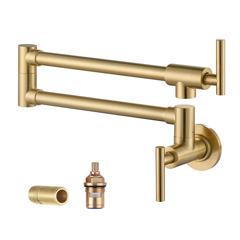 壁掛け式業務用コンロキッチンシンク伸縮式スイングアームタップ - Commercial Kitchen Tap With Spray のレビューと価格
