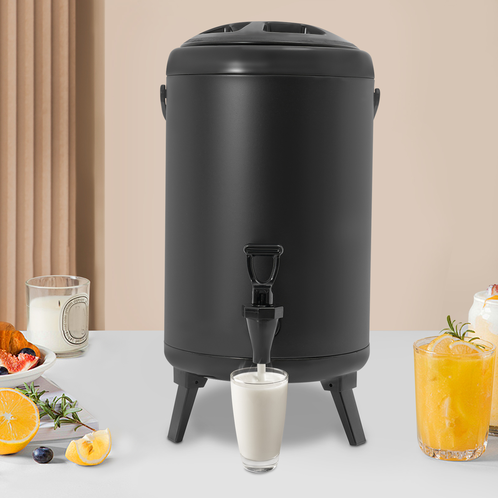 10L保温バレル、温度計なし、ステンレス製断熱飲料ディスペン - Cold Drink Dispenser のレビューと価格