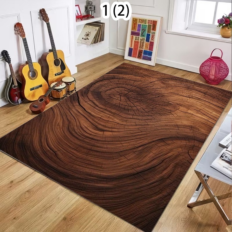 天然木目調エリアラグ ブラウン素朴な質感 滑り止めカーペット - Commercial Kitchen Mats のレビューと価格
