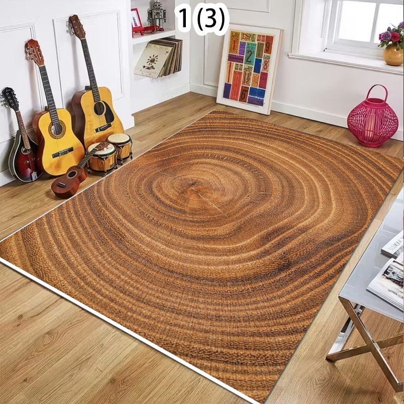 天然木目調エリアラグ ブラウン素朴な質感 滑り止めカーペット - Commercial Kitchen Mats のレビューと価格