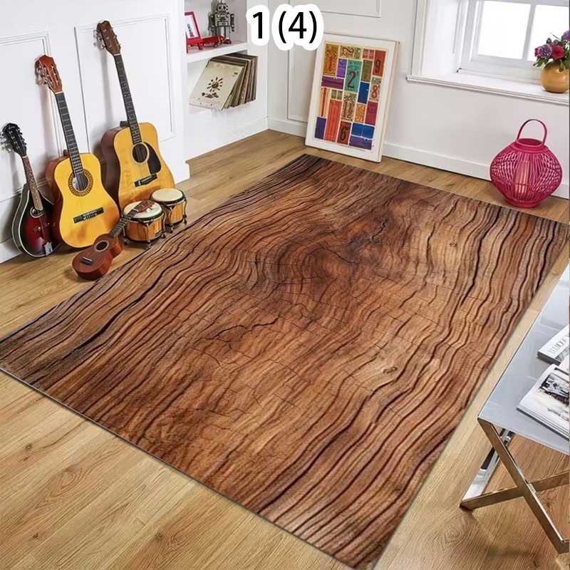 天然木目調エリアラグ ブラウン素朴な質感 滑り止めカーペット - Commercial Kitchen Mats のレビューと価格
