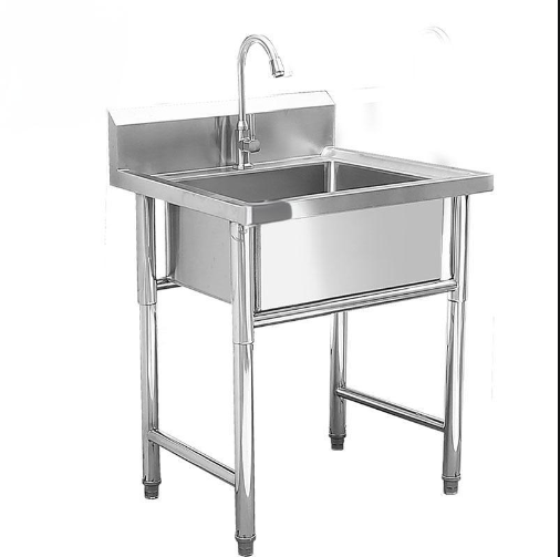 ステンレス製自立型ユーティリティ工業用シングルボウル業務用キ - Commercial Kitchen Sink のレビューと価格