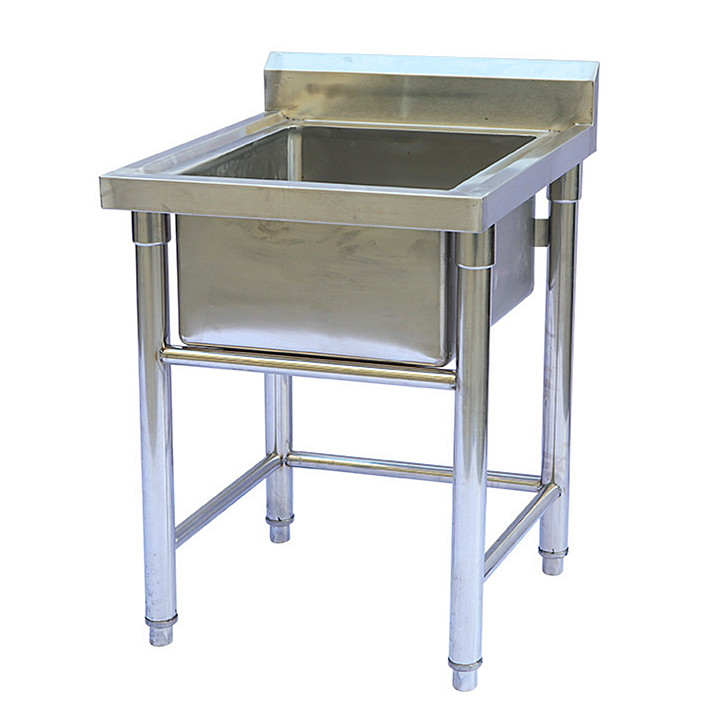 ステンレス製自立型ユーティリティ工業用シングルボウル業務用キ - Commercial Kitchen Sink のレビューと価格