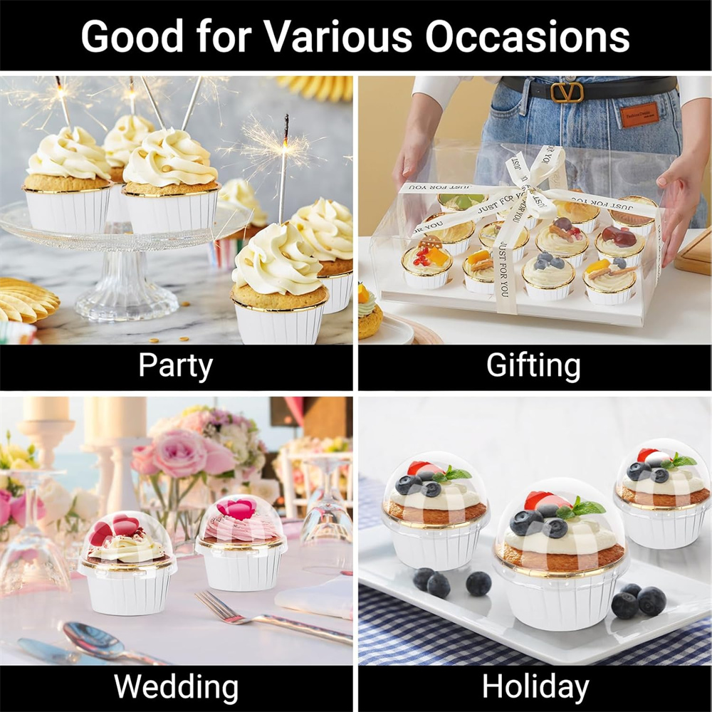 50個入り マフィンカップ 紙製カップケーキラッパー ベーキ - Commercial Kitchen Items のレビューと価格