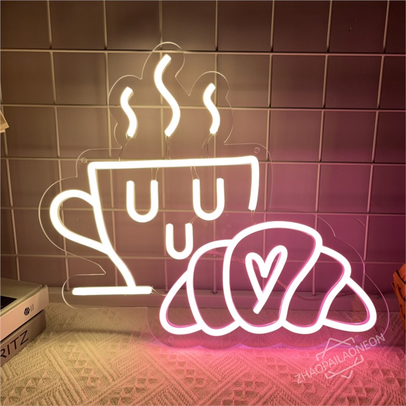 ネオンライトサイン,コーヒーパンの看板,レストラン,朝食店, - Commercial Kitchen Walls のレビューと価格