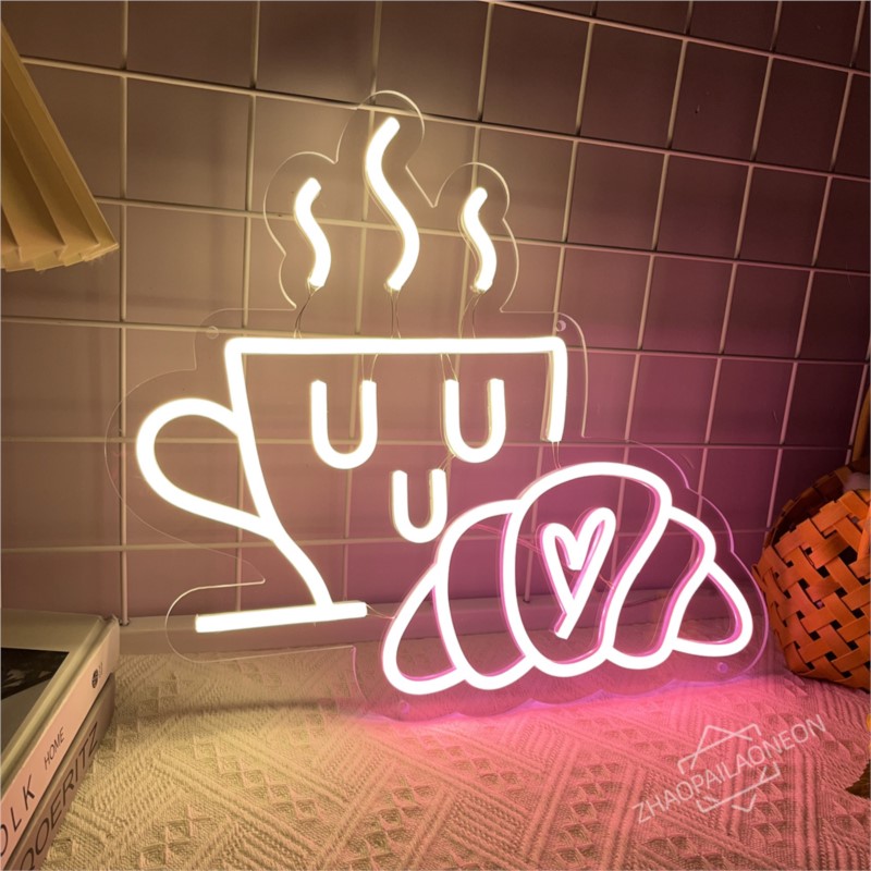 ネオンライトサイン,コーヒーパンの看板,レストラン,朝食店, - Commercial Kitchen Walls のレビューと価格
