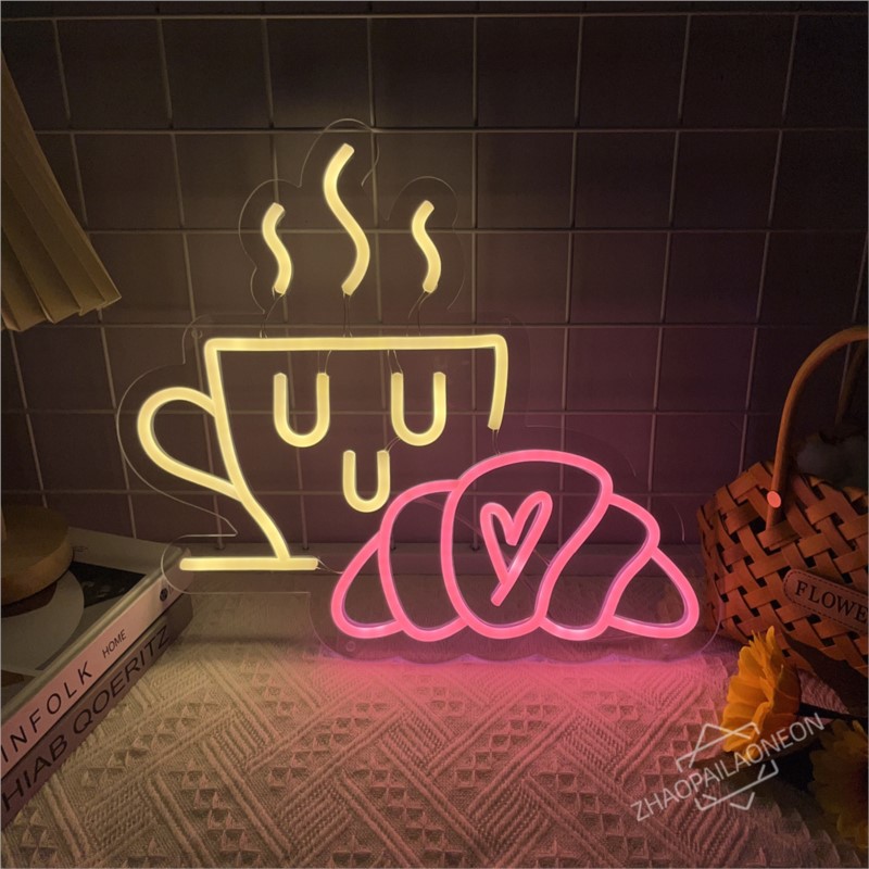 ネオンライトサイン,コーヒーパンの看板,レストラン,朝食店, - Commercial Kitchen Walls のレビューと価格