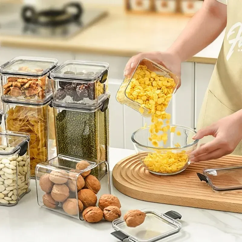 1PC 穀物密封瓶粗粒穀物収納ボックス防水冷蔵庫鮮度保持ボッ - Commercial Kitchen Refrigerator のレビューと価格