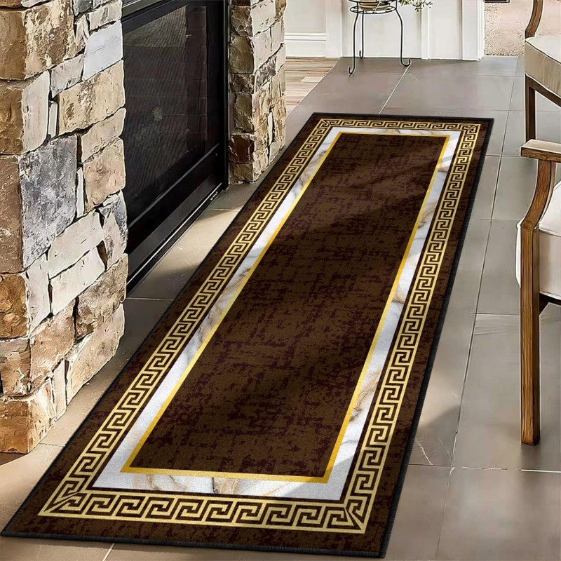 抽象芸術ランナーラグ 青と黄色のスプラッシュペイント柄カーペ - Commercial Kitchen Mats のレビューと価格