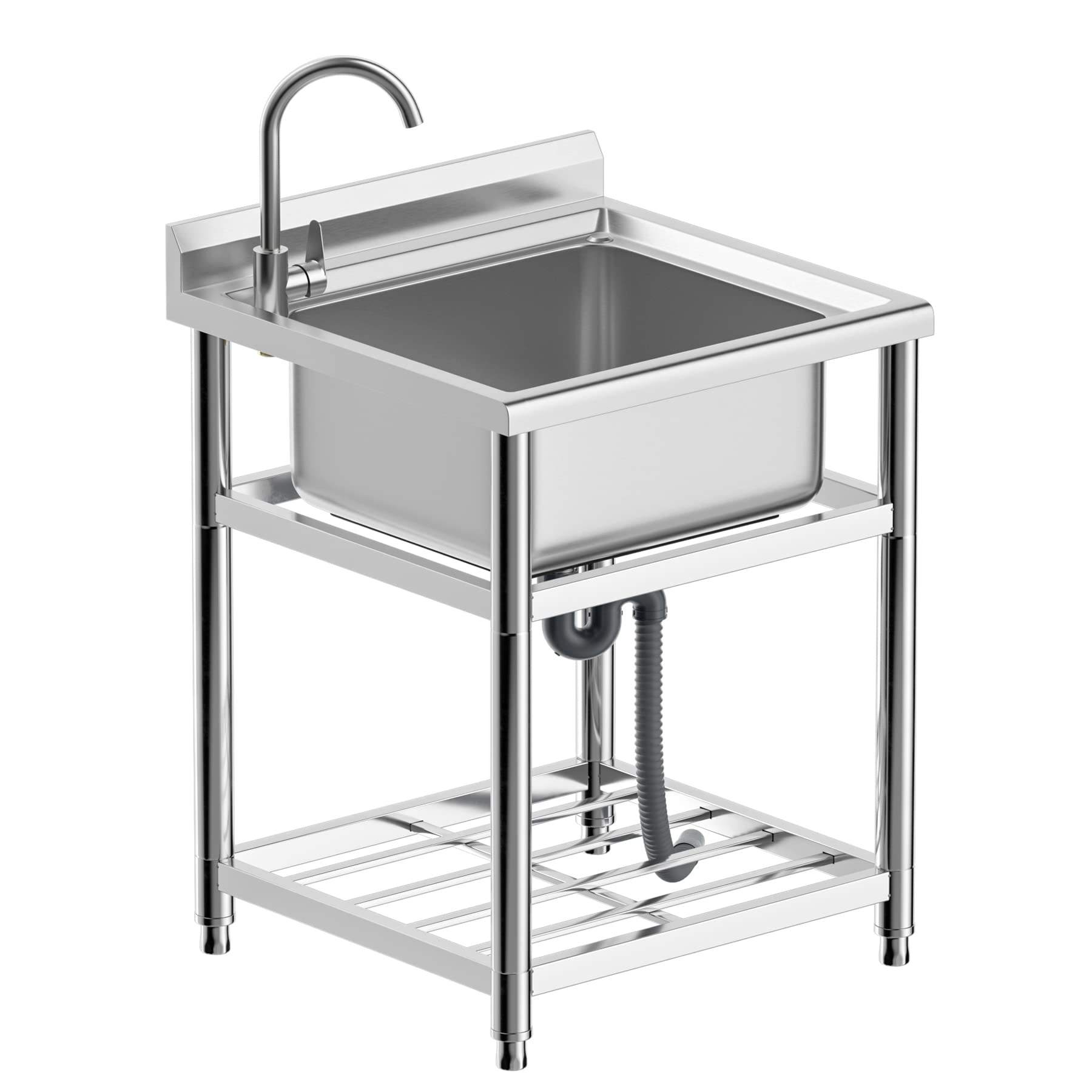 トップセラーのステンレス製業務用シンク、カスタムキッチン自立 - Commercial Kitchen Sink のレビューと価格