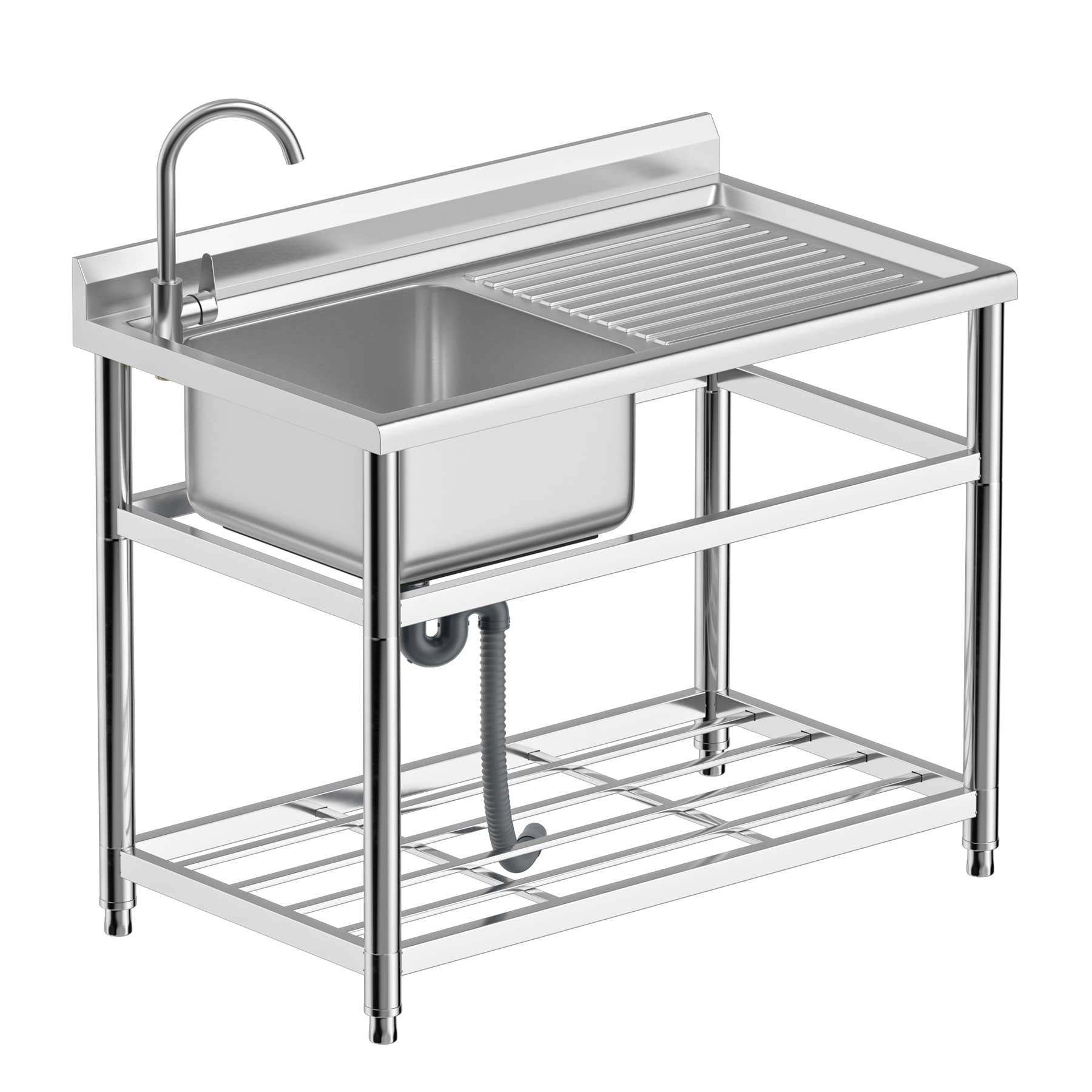 トップセラーのステンレス製業務用シンク、カスタムキッチン自立 - Commercial Kitchen Sink のレビューと価格