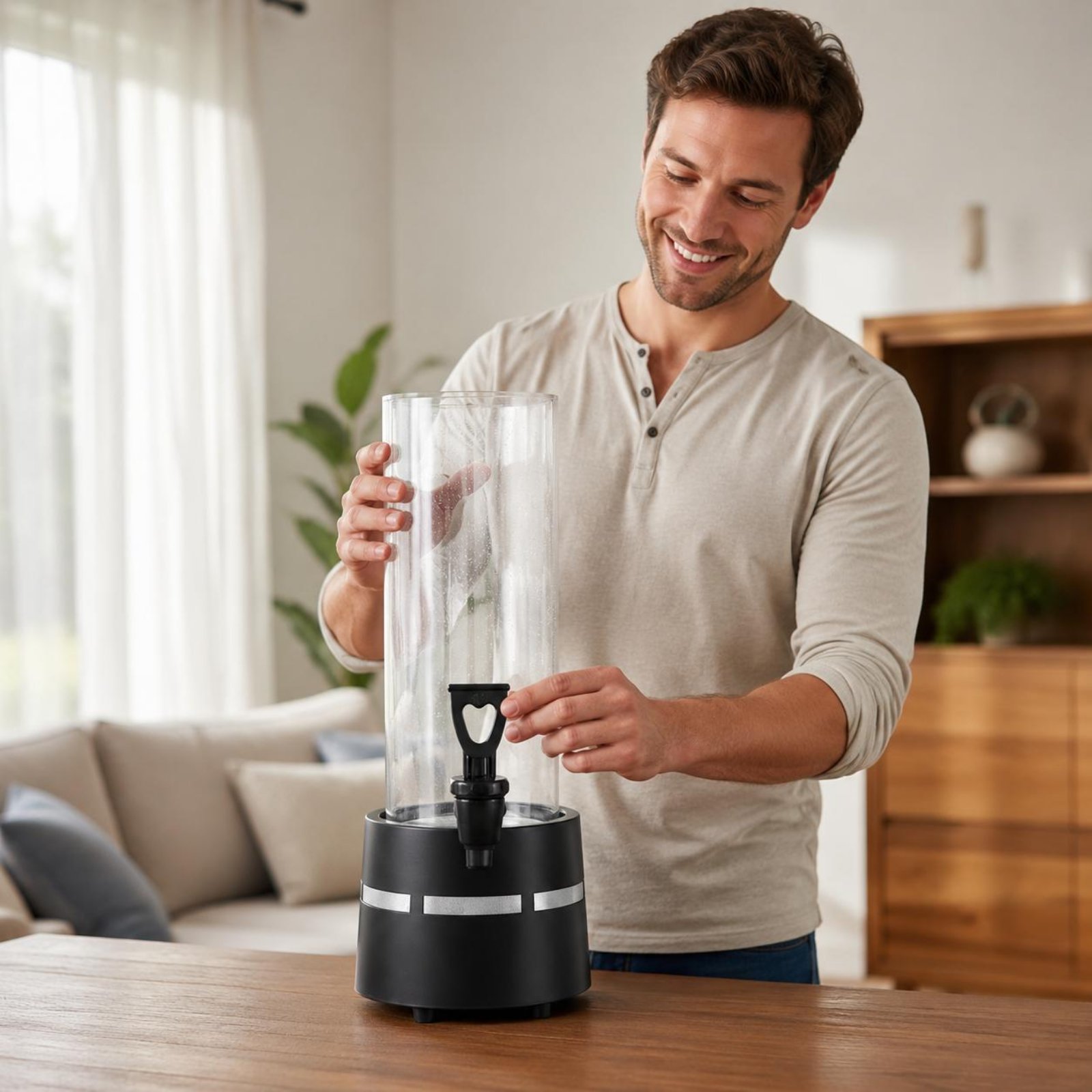 LEDビールディスペンサー 大容量 ライト付きビールディスペ - Cold Drink Dispenser のレビューと価格