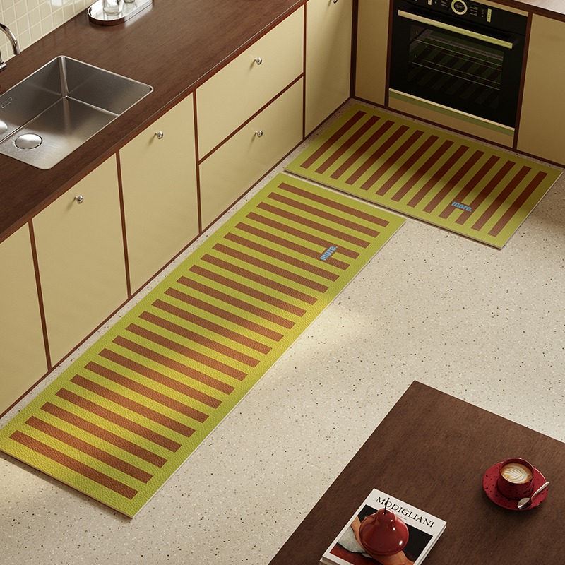 ロングストリップキッチンフロアマット PVCレザーラグ 防水 - Commercial Kitchen Mats のレビューと価格