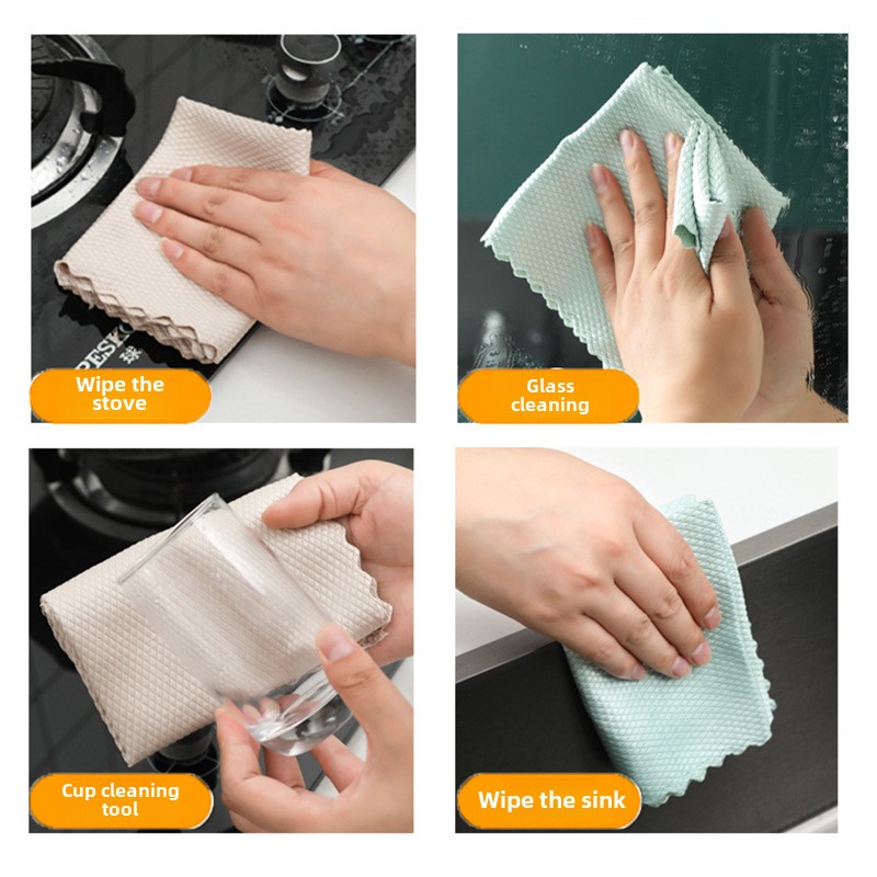 5 個家庭用クリーニング製品布魚鱗雑巾ガラス用すぐに拭くと清 - Commercial Kitchen Items のレビューと価格
