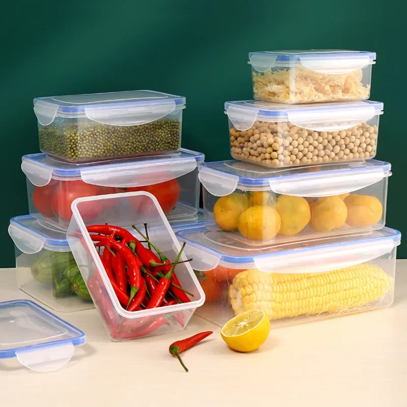キッチン冷蔵庫密閉型長方形冷蔵庫収納ボックス蓋付きプラスチッ - Commercial Kitchen Refrigerator のレビューと価格