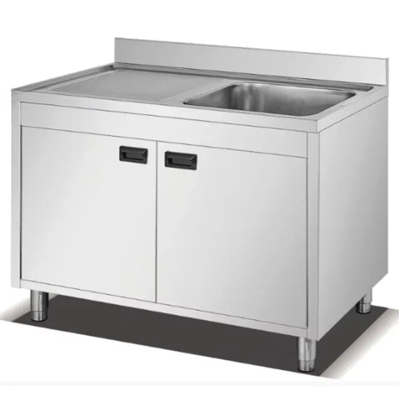 業務用厨房収納テーブル、独立型商業用作業台、シンクと引き出し - Commercial Kitchen Sink のレビューと価格