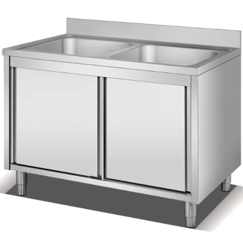 業務用厨房収納テーブル、独立型商業用作業台、シンクと引き出し - Commercial Kitchen Sink のレビューと価格