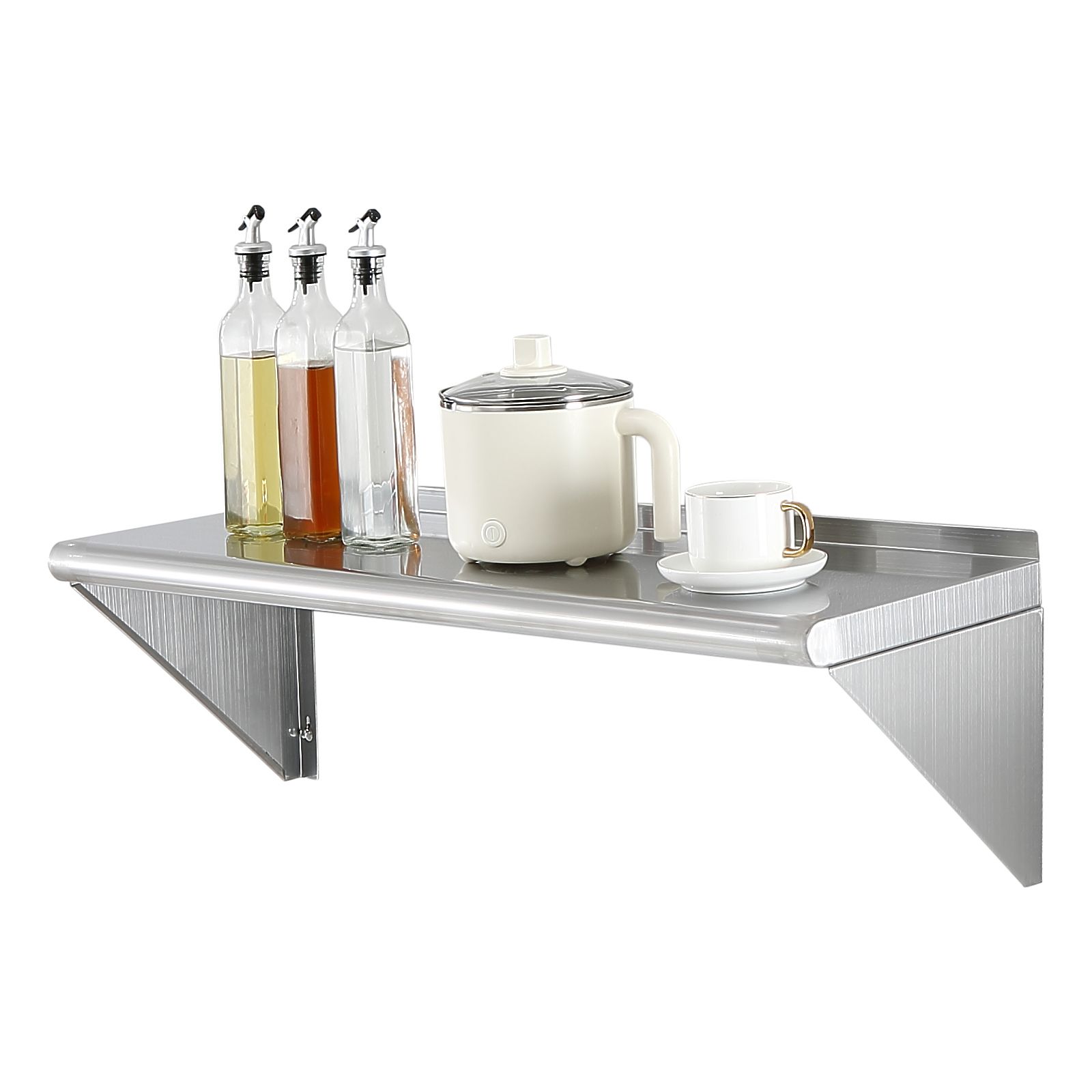 12インチ x 36インチ ステンレススチール製棚、ブラケッ - Commercial Kitchen Walls のレビューと価格