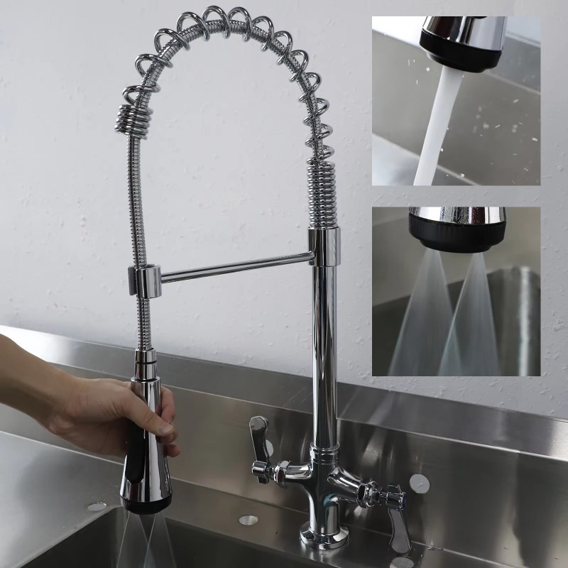 高品質のクラシックホテル仕様プルダウン式カウンタートップ商業 - Commercial Quality Kitchen Faucet のレビューと価格
