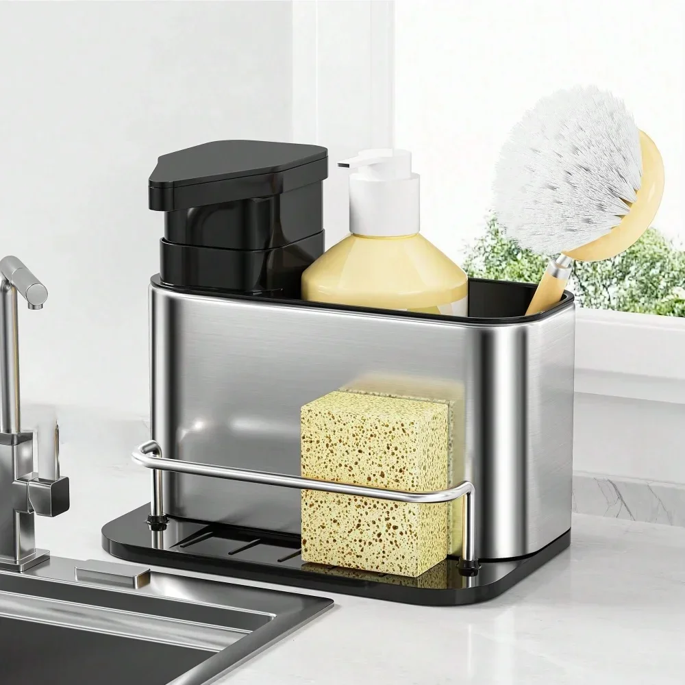 1PC 多機能ステンレス鋼食器石鹸ディスペンサースポンジホル - Commercial Kitchen Sink のレビューと価格