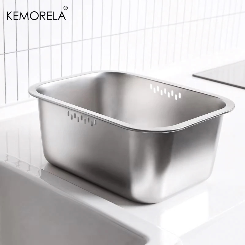 10L ポータブルステンレス鋼洗浄ボウル大型多目的食器桶野菜 - Commercial Kitchen Sink のレビューと価格
