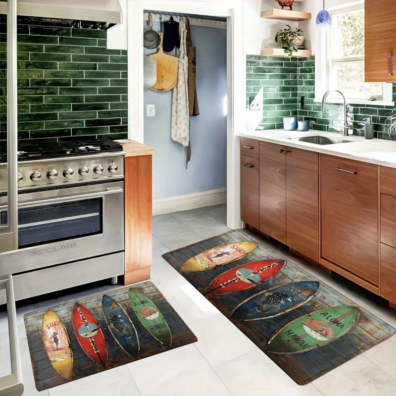 サーフボードパターンキッチン廊下ランナーカーペットマットトロ - Commercial Kitchen Mats のレビューと価格