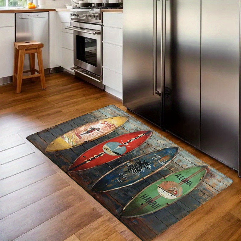 サーフボードパターンキッチン廊下ランナーカーペットマットトロ - Commercial Kitchen Mats のレビューと価格