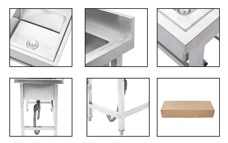業務用ステンレス製キッチンシンク ダブルボウルシンクベンチ  - Commercial Kitchen Bench のレビューと価格