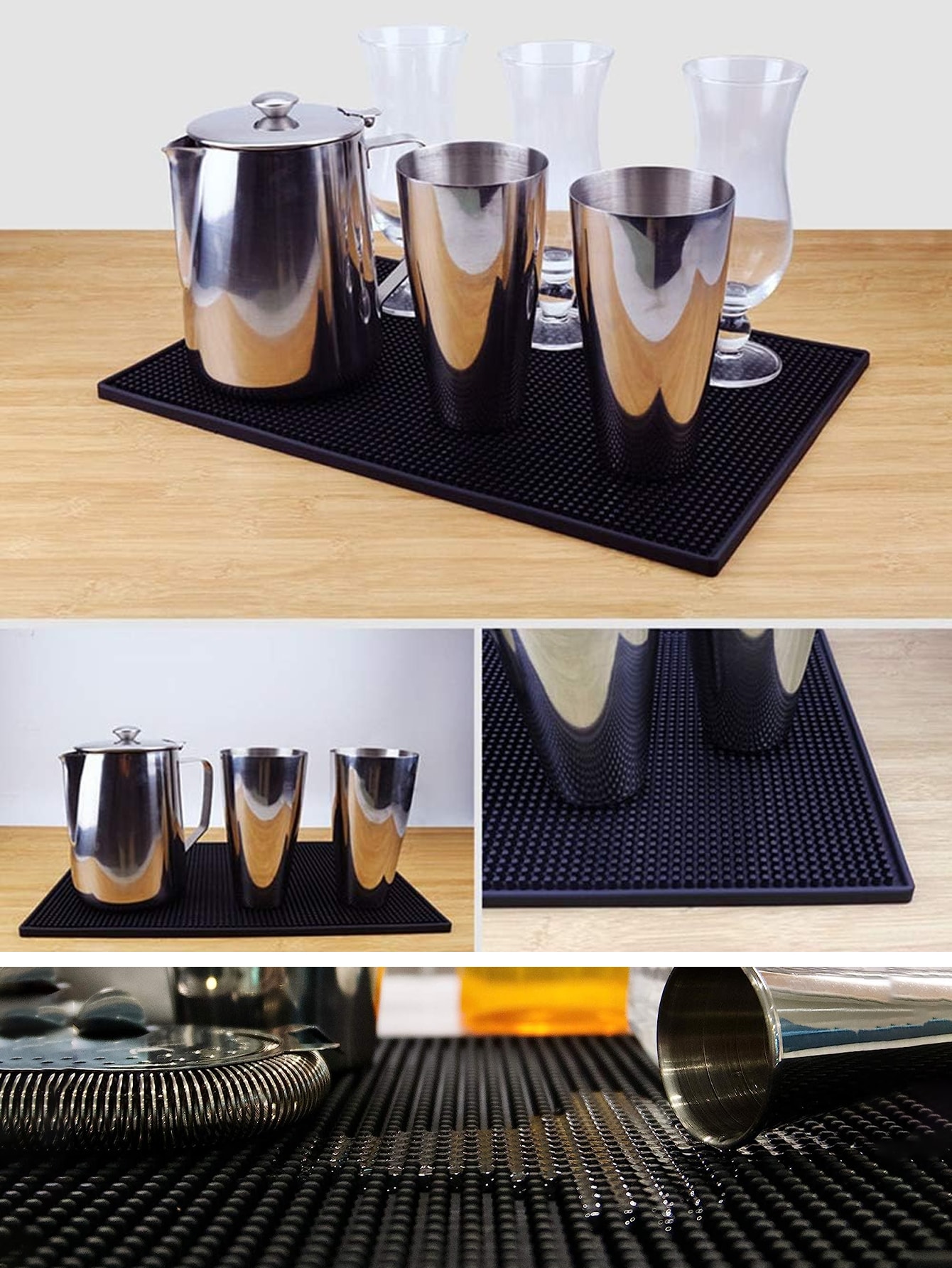 バーマット 17.7 x 11.8インチ 厚くて丈夫でおしゃ - Commercial Kitchen Mats のレビューと価格