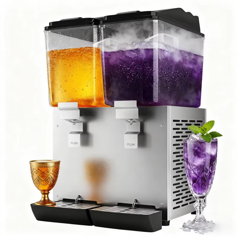 2缶飲料ディスペンサー 16L + 16L 大容量 冷たいジ - Cold Drink Dispenser のレビューと価格