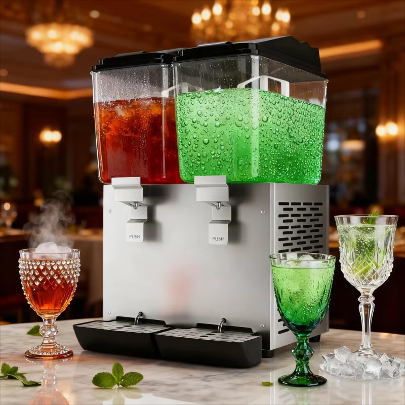 2缶飲料ディスペンサー 16L + 16L 大容量 冷たいジ - Cold Drink Dispenser のレビューと価格