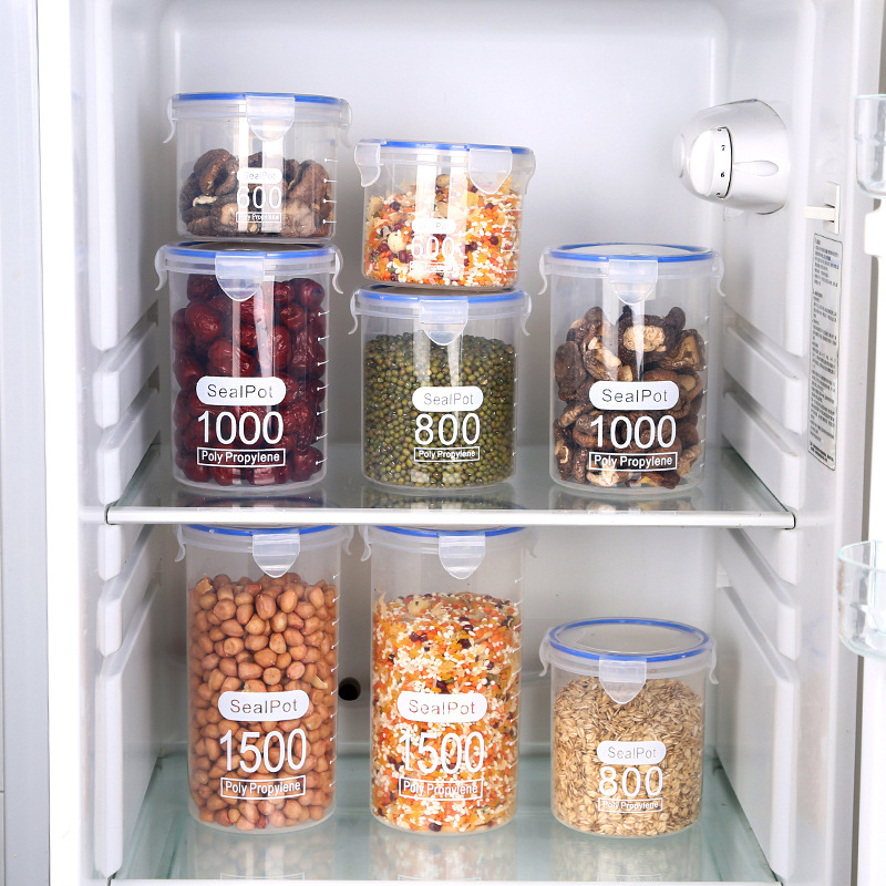 1-4個入り 密閉容器 目盛り付き 穀物保存容器 キッチン  - Commercial Kitchen Refrigerator のレビューと価格