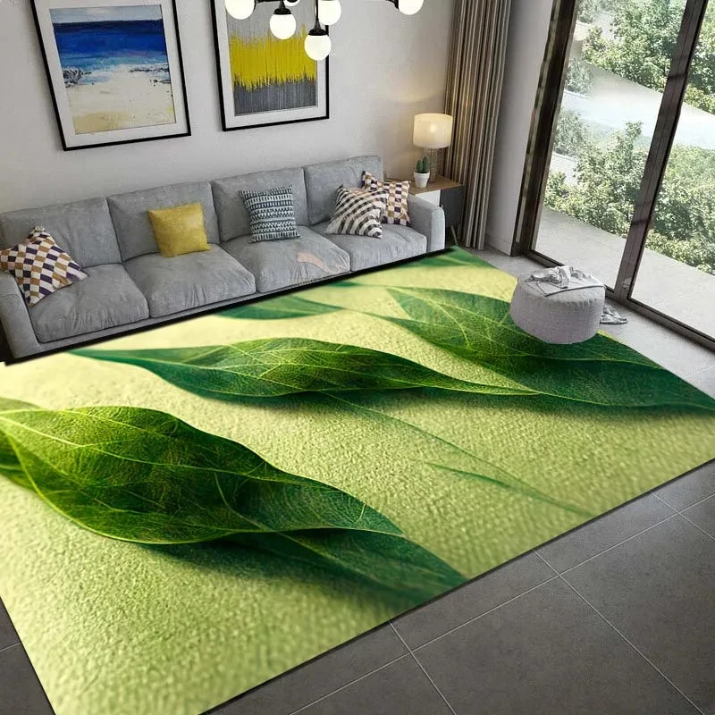 夏の緑のヤシの葉のカーペット、草の敷物、熱帯の葉の敷物、リビ - Commercial Kitchen Mats のレビューと価格
